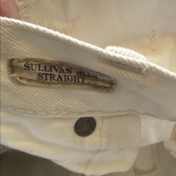 Polo Ralph Lauren Sullivan Slim Straight Jean in White Destroyed 29 x 32 - Picture 10 of 13